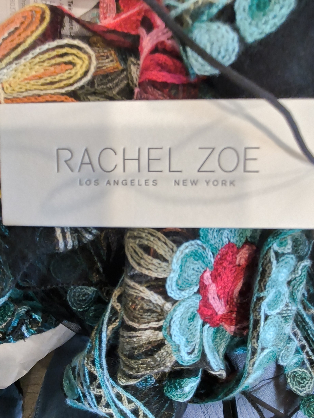 Rachel Zoe Embroidered Sheer Kimono Wrap Top Floral Boholuxury Festival NWT - Picture 4 of 10
